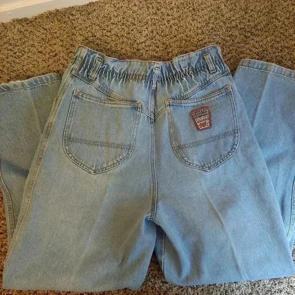 Vintage Joujou High Waisted Tapered Ankle Mom light wash Jeans Size 11/12 - Picture 7 of 13